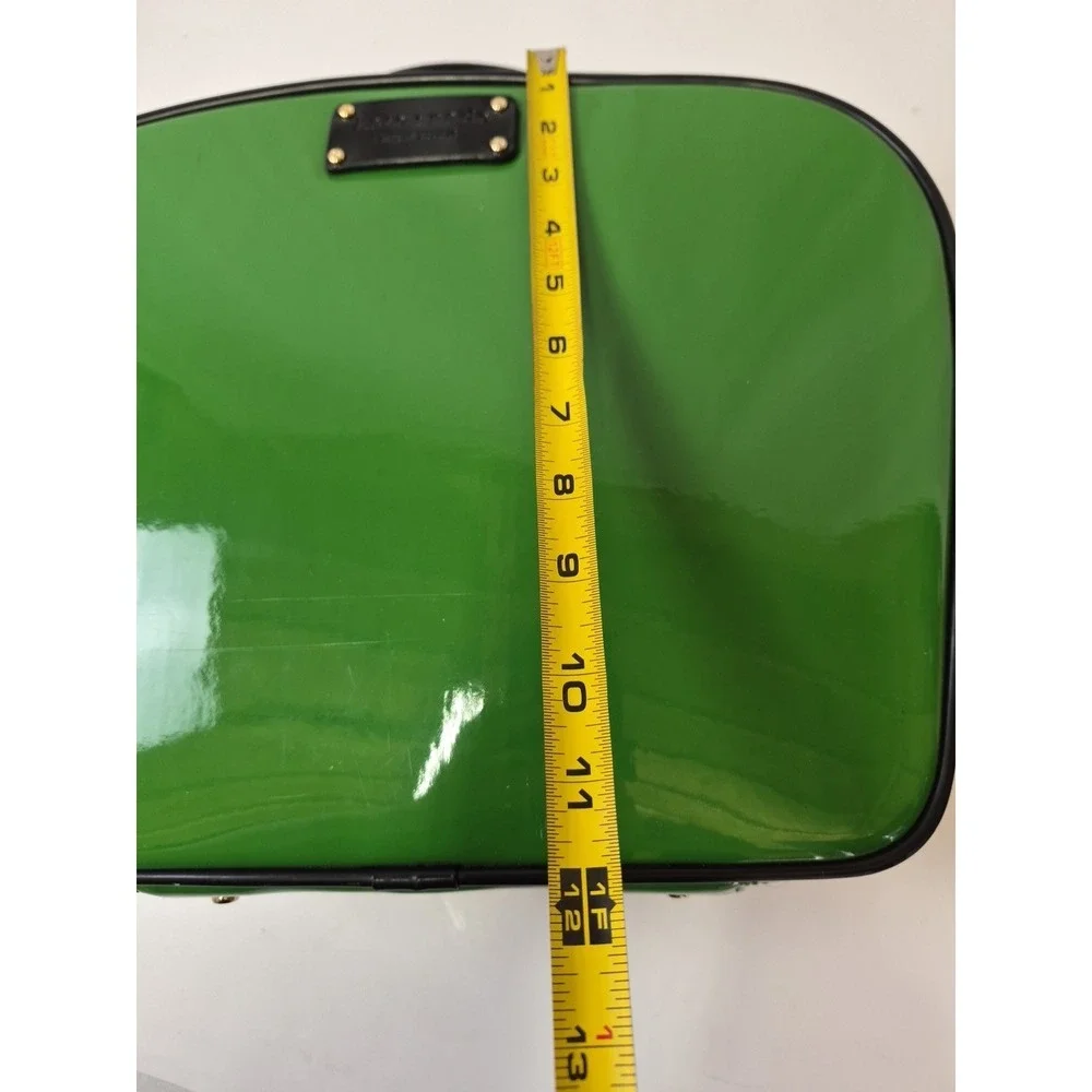 Kate Spade Emerald Green Patent leather Duchess Boarding Bag Carry On RARE‎